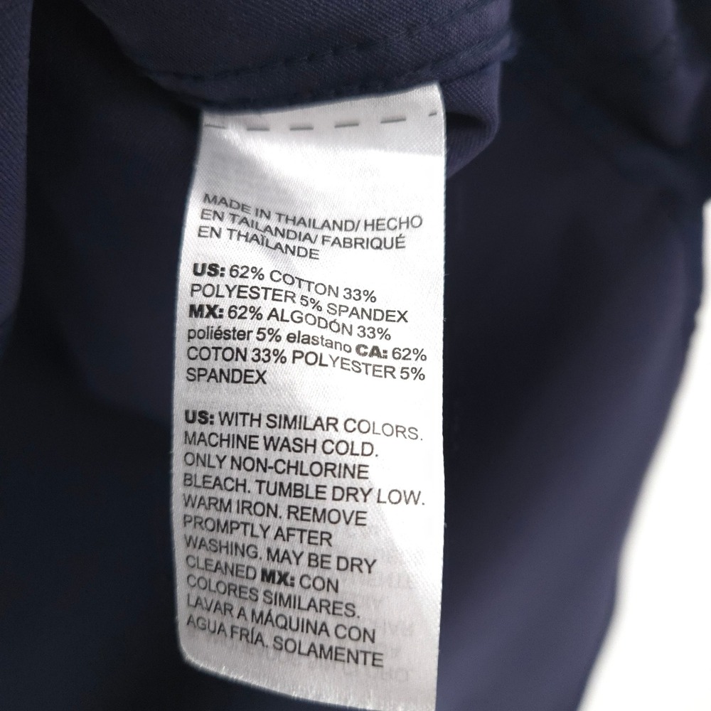 Chico's No-Iron Chic Stretch button up Tunic Women 3 (XL) Navy Long Sleeve - Picture 6 of 8